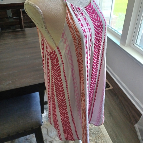 Emily Wonder Sleeveless Geometric Print Summer Sheath Dress - Picture 6 of 12